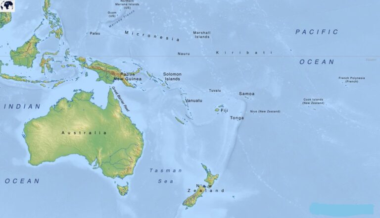 map of oceania